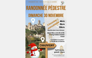 Randonnée - Chauvigny - Dimanche 30 novembre