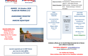 Randonnée pédestre et marche aquatique - Fouras - Samedi 24 octobre