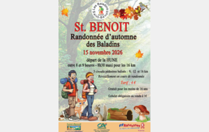Randonnée d'automne des Baladins - Saint Benoît - Dimanche 15 novembre