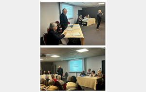 16/11/2025 - Assemblée générale de Cheminance - L'assistance et le président pendant les questions diverses.