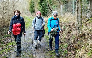 23/01/2026 - Rando rapide aux grottes de la Norée animée par Danièle - Photo Vincent. - Ces 4 randonneurs, avec le photographe, ont bouclé 42 km en vue de la marche nocturne prochaine Bourges-Sancerre (56 km)