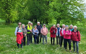 15/04/2026 - Mini rando à Marigny Brizay animée par Joël, aidé par Hervé qui a apporté ses connaissances sur la région - Photo Hélène.