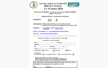 Brevet Audax - Dimanche 15 mars