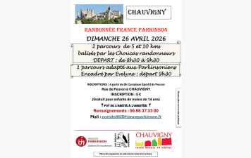 Randonnée France Parkinson à Chauvigny - Dimanche 26 avril