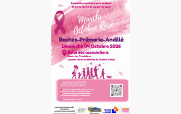 Marche Octobre Rose - Les Roches-Prémarie-Andillé - Dimanche 4 octobre