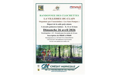Randonnée des clochettes - La Villedieu-du-Clain - Dimanche 26 avril 2026